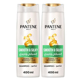 Pantene Pro Vitamin Smooth & Silky Shampoo, 2x400ml